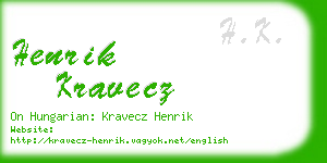 henrik kravecz business card